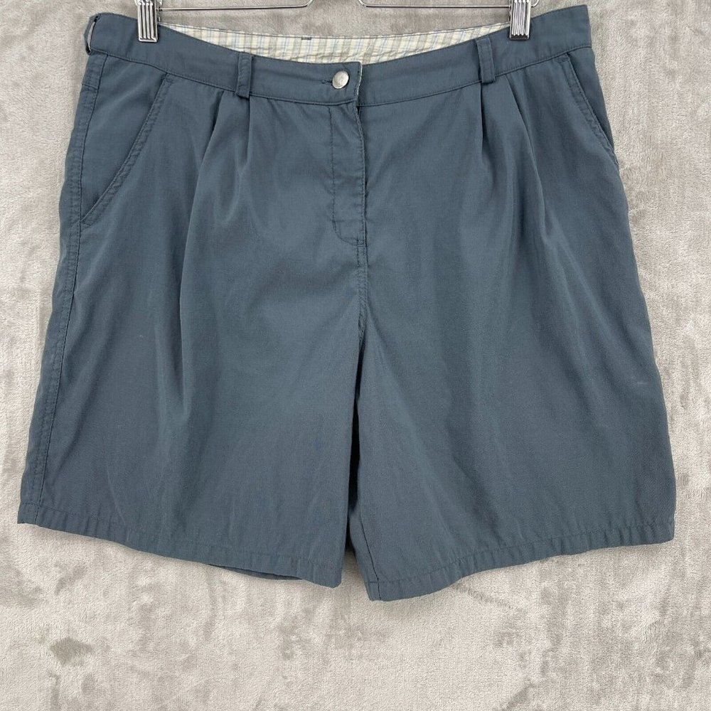 Title Nine Pleated Front Grey Shorts 8" High Rise Outdoors Hiking
